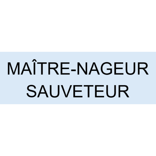 Marquage Dos Noir "MA&Icirc;TRE-NAGEUR SAUVETEUR"
