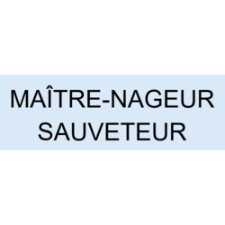 Marquage Dos Noir "MA&Icirc;TRE-NAGEUR SAUVETEUR"