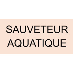 Marquage Dos Noir "SAUVETEUR AQUATIQUE"