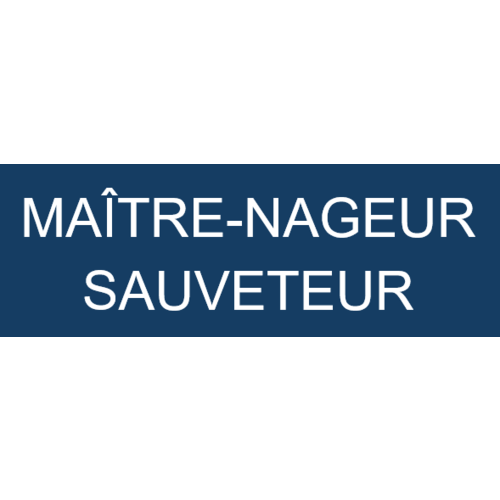 Marquage Dos Blanc "MA&Icirc;TRE-NAGEUR SAUVETEUR"