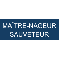 Marquage Dos Blanc "MA&Icirc;TRE-NAGEUR SAUVETEUR"