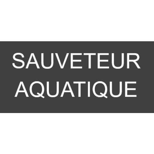 Marquage Dos Blanc "SAUVETEUR AQUATIQUE"