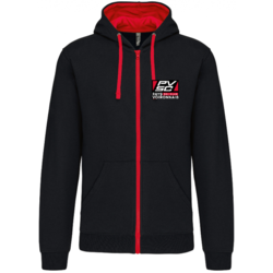 Sweat-shirt zipp&eacute; PVSC capuche