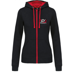 Sweat-shirt zipp&eacute; PVSC capuche Femme