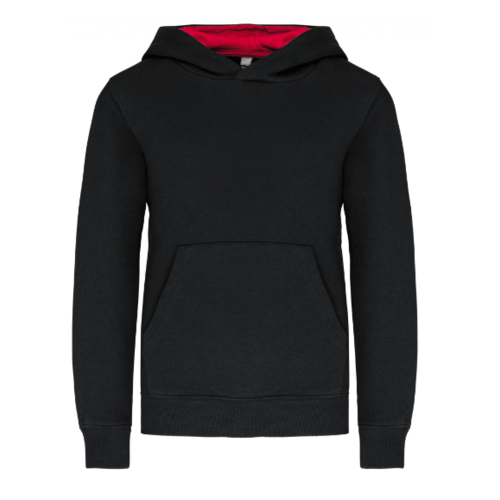 Sweat-shirt capuche contrast&eacute;e enfant