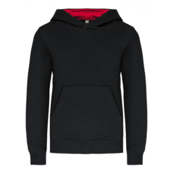 Sweat-shirt capuche contrast&eacute;e enfant