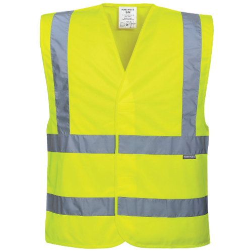 Gilet Hi-Vis Baudrier & Double Ceinture