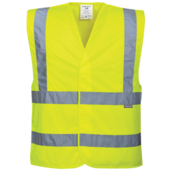 Gilet Hi-Vis Baudrier & Double Ceinture
