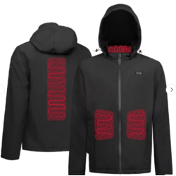 Veste Softshell chauffante avec 1 paire de batteries